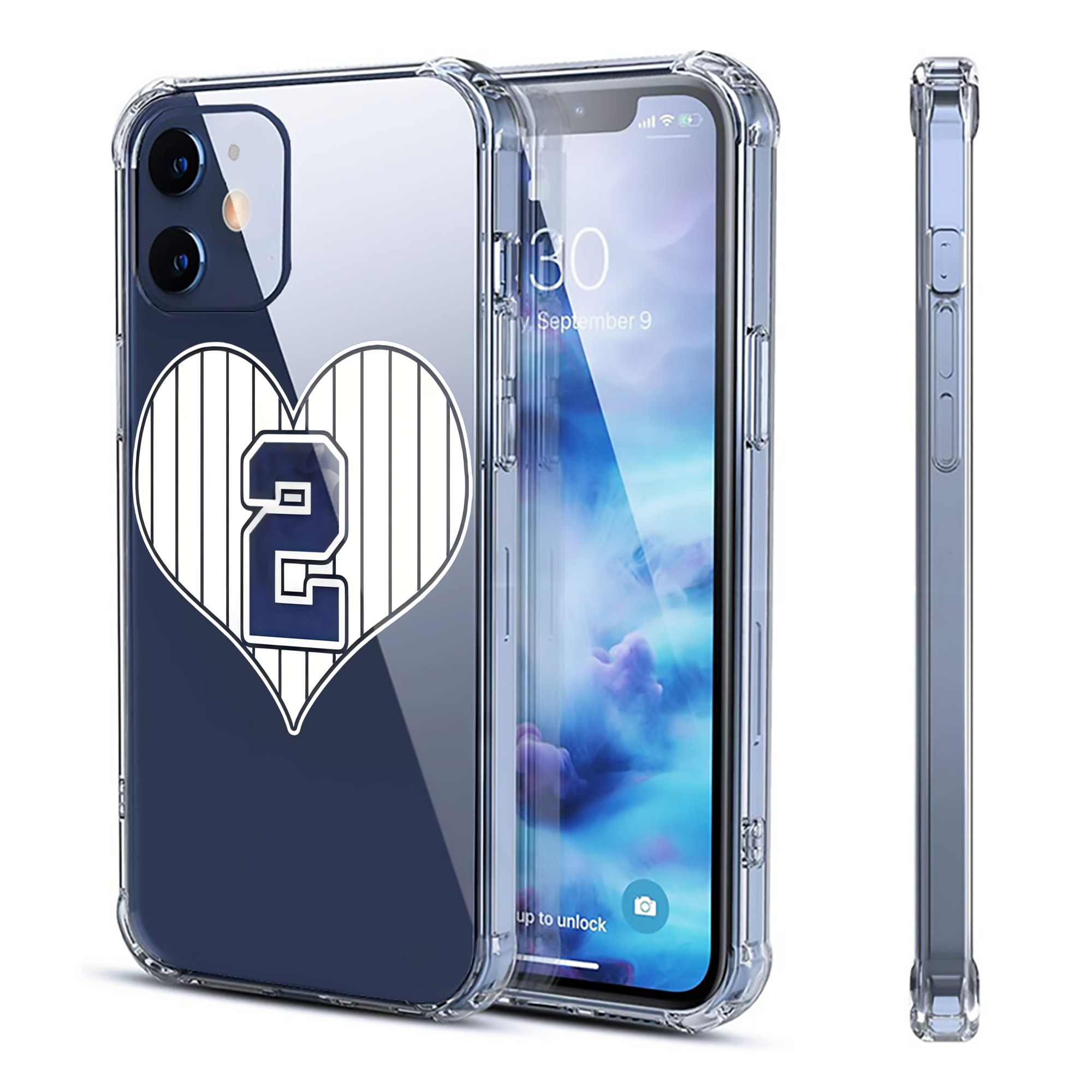 Derek Jeter 8 Clear IPhone 12 Case – Soft TPU With UV Print – Enhanced Drop Protection, Precise Fit, Anti-Fingerprint, Customizable Design, Scratch-Resistant, Yellow-Resistant